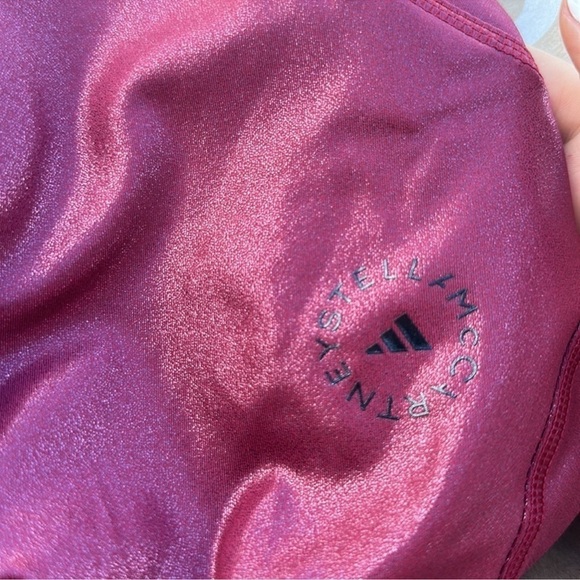 🆕 STELLA MCCARTNEY ADIDAS SHINY CYCLING TIGHTS size medium - Picture 4 of 6